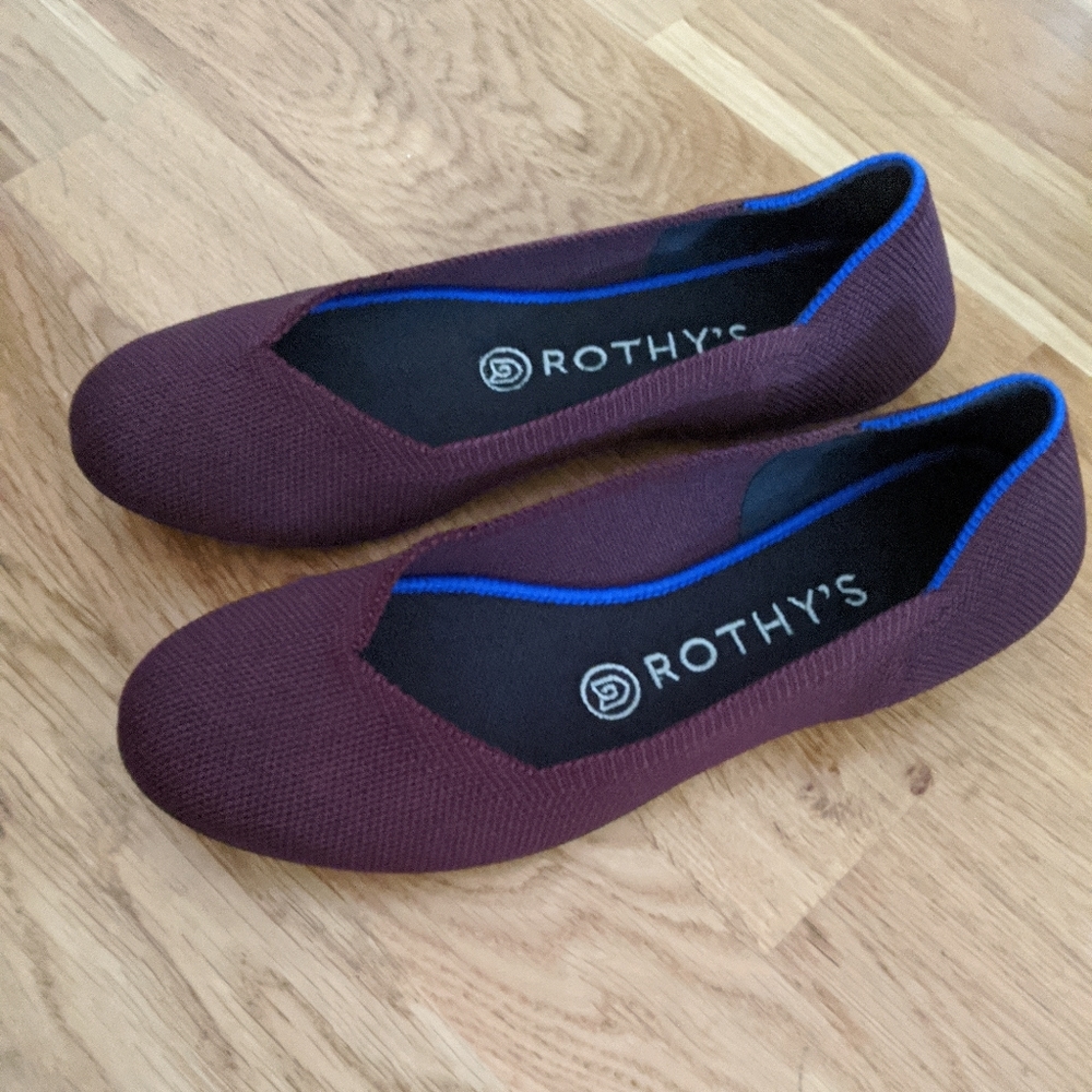 Rothys Wine Flat Sz 7